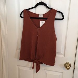 Sienna Sky Tie Front Tank Large